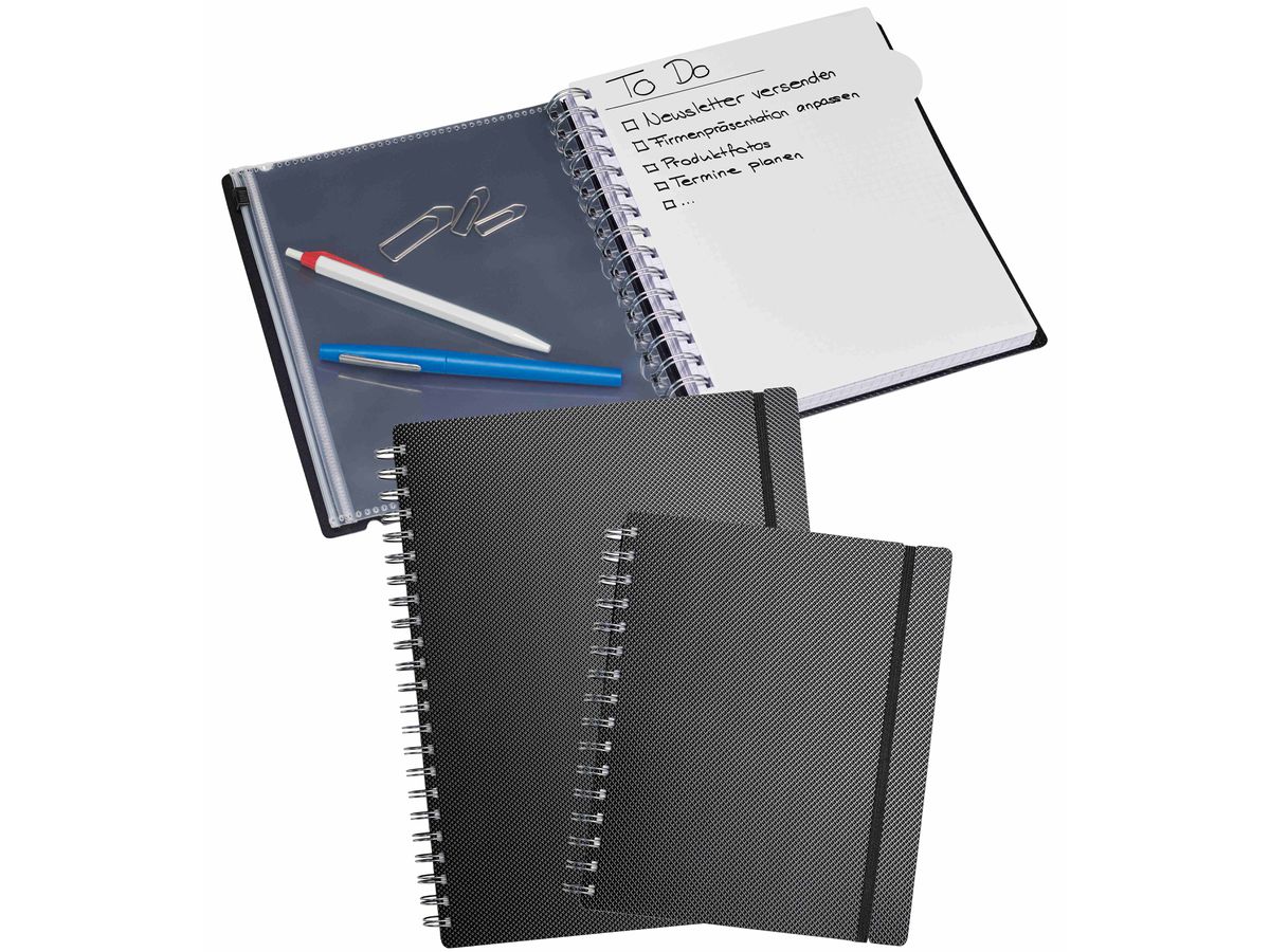 KOLMA Taccuino Selection A4 06.516.06 nero, a scacchi 120 fogli (7611967060667)