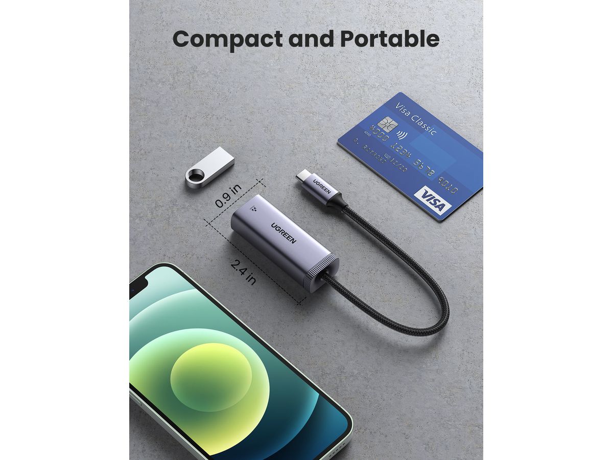 UGREEN Gigabit Ethernet Adapter 40322 USB-C (6957303843220)