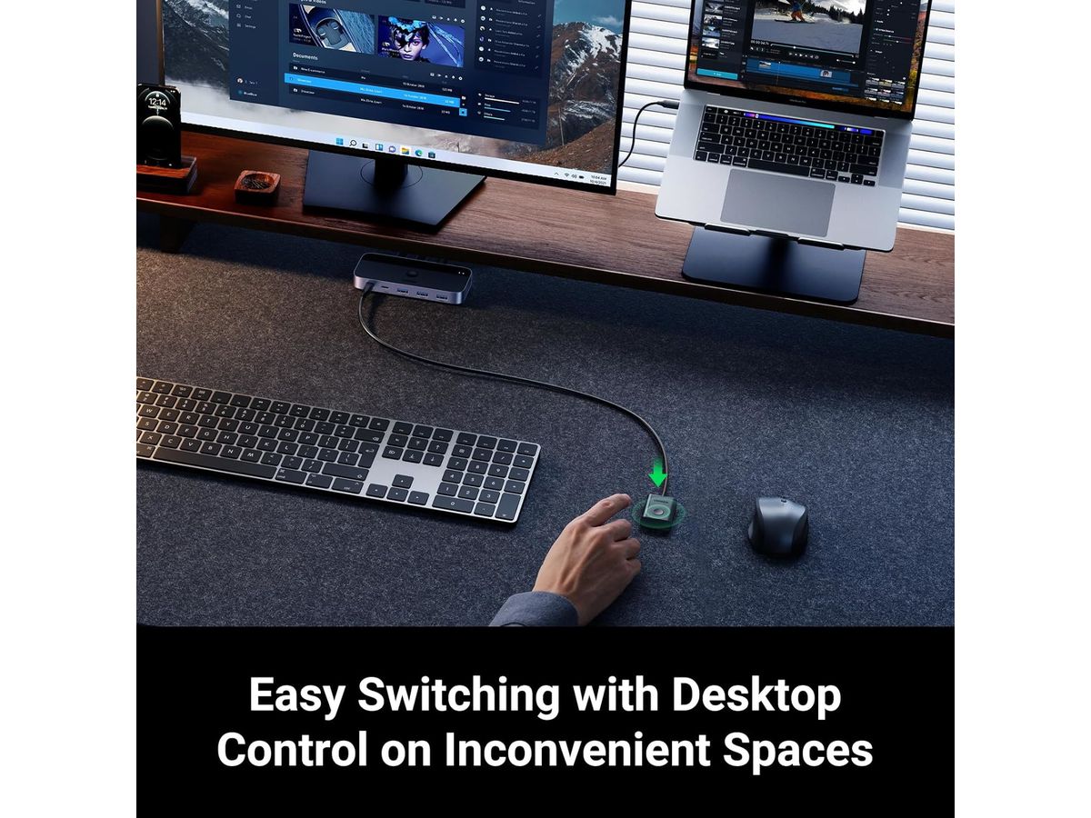 UGREEN Sharing Switch Box 25098 BB 2 In 4 Out, USB C, BB (6941876220984)