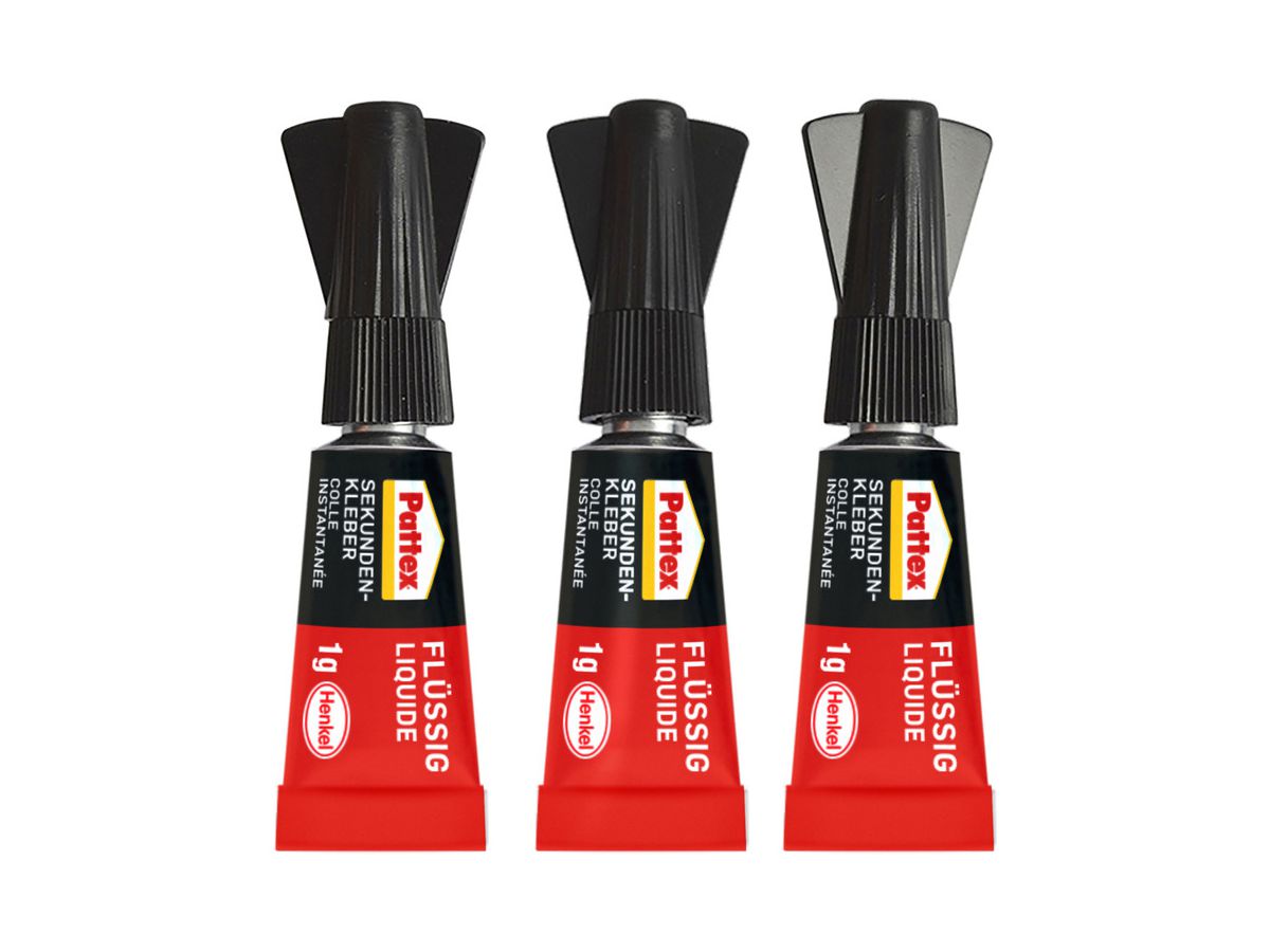 PATTEX Sekundenkleber Mini Trio PSMT3 flüssig 3x1g (4015000415033)