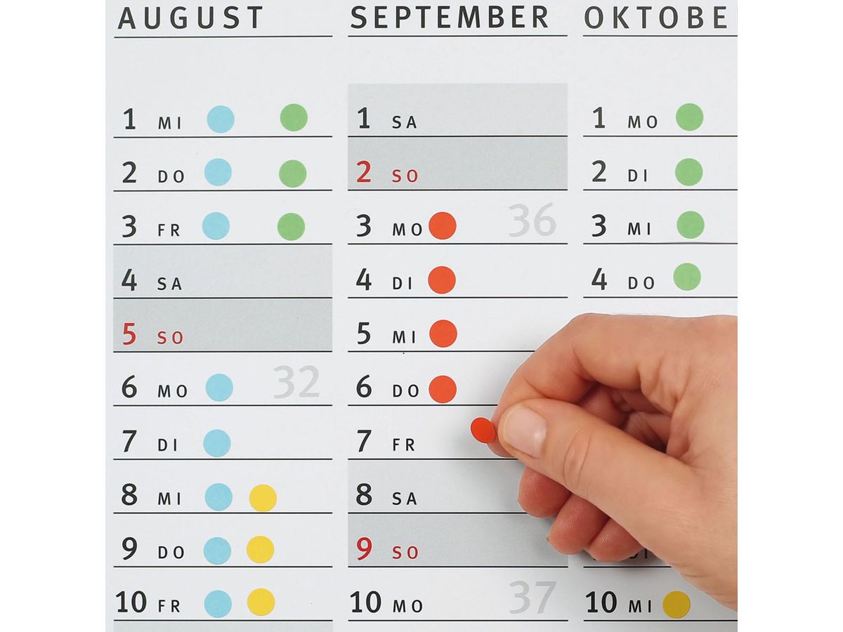 HERMA Markierungspunkte 8mm 1843 blau 540 Stück (4008705018432)