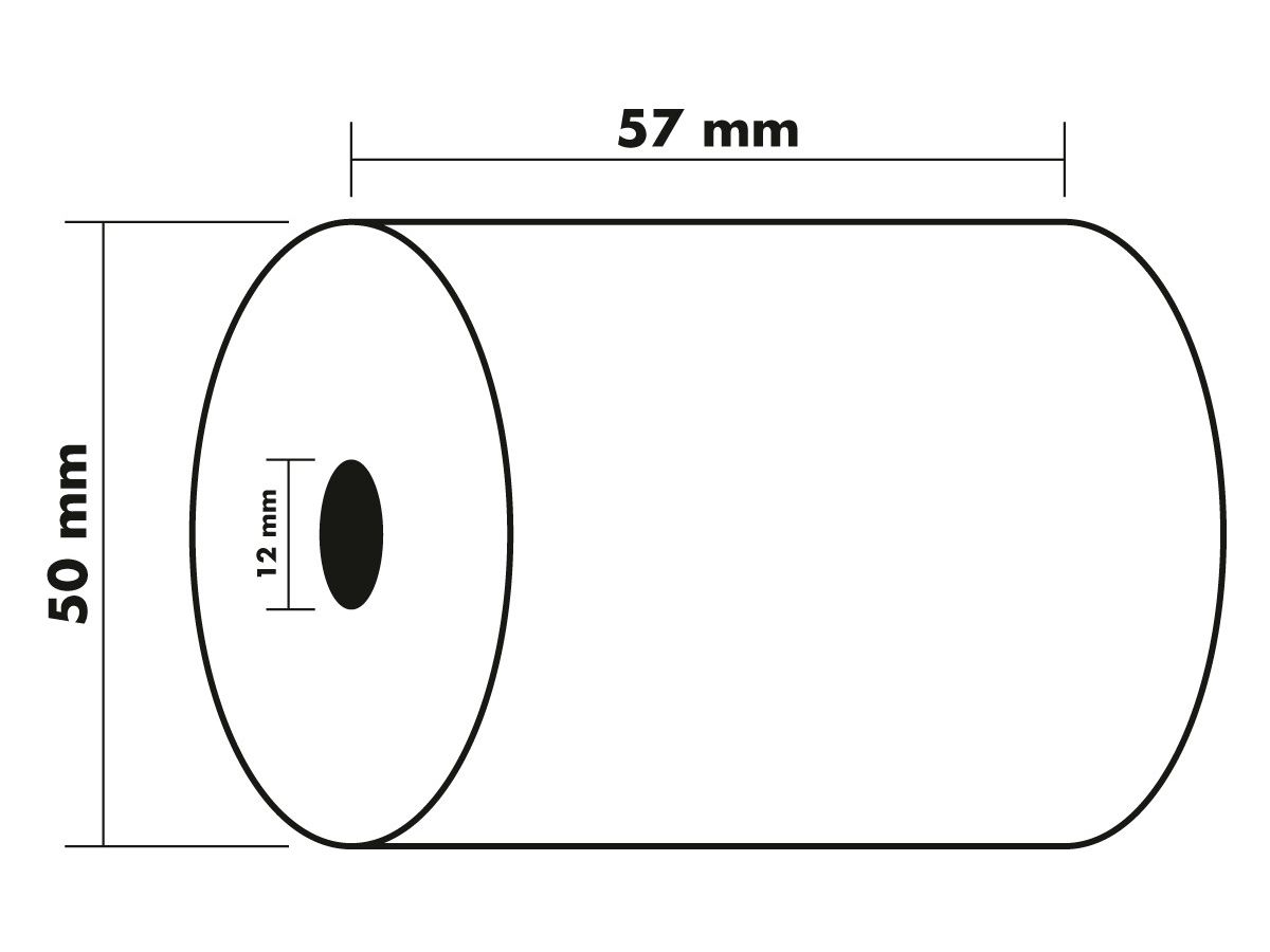 EXACOMPTA Rollen Offset Papier 10 Stk. 40346E 57x50mmx20m für Kasse (3130631403462)