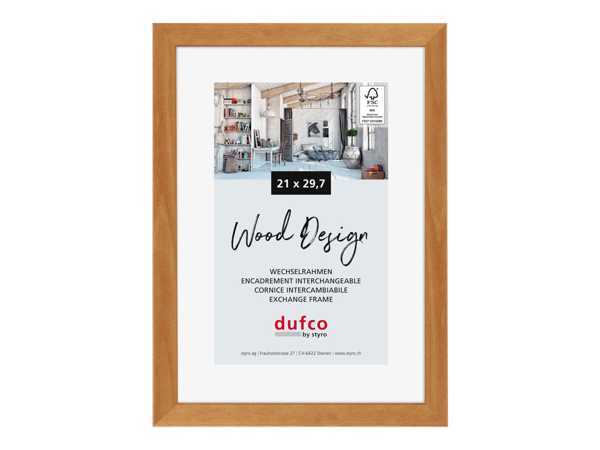 DUFCO Holz-Bilderrahmen 21x29.7cm 1610.80599 Toronto Kirschbaum (7610259805993)