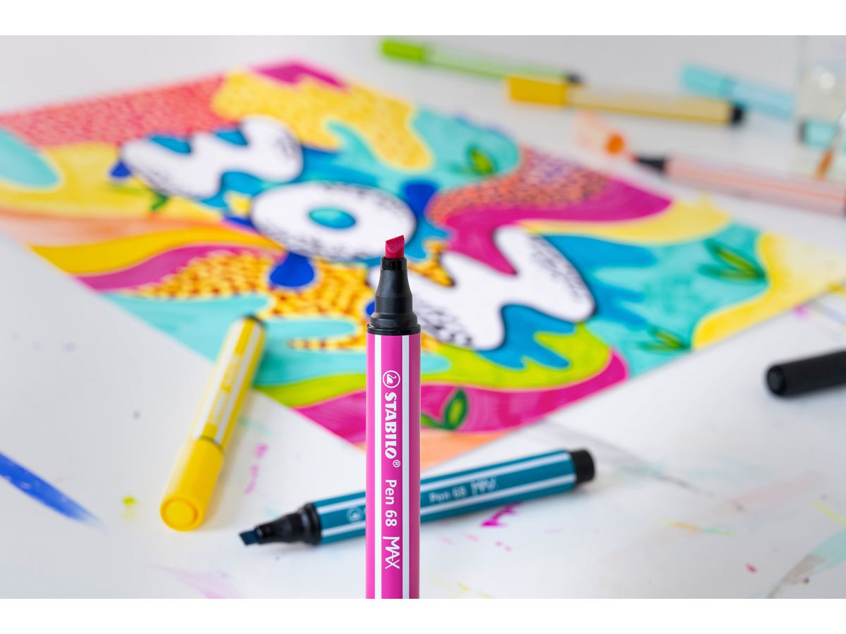 STABILO Fasermaler Pen 68 MAX Arty 768/20-20 ass., Metalletui 20 Stück (4006381590044)