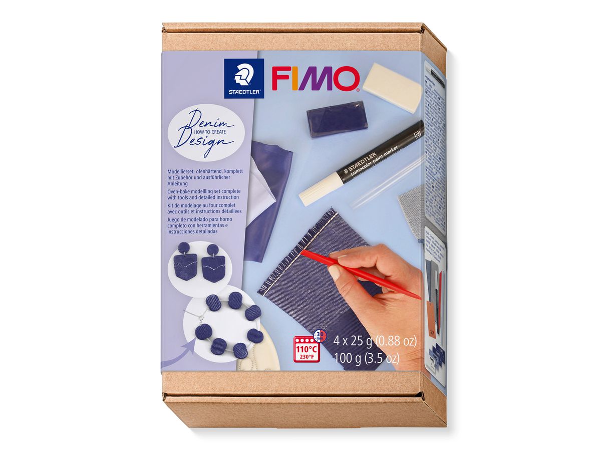 FIMO Modellierset 4x25g 8025HTC2 Jeans Design (4007817101797)