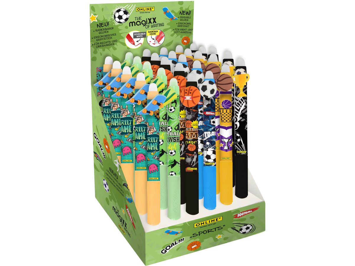 ONLINE Gelschreiber magiXX Fun Sports 35388/30 Display, assortiert 30 Stück (4014421353887)