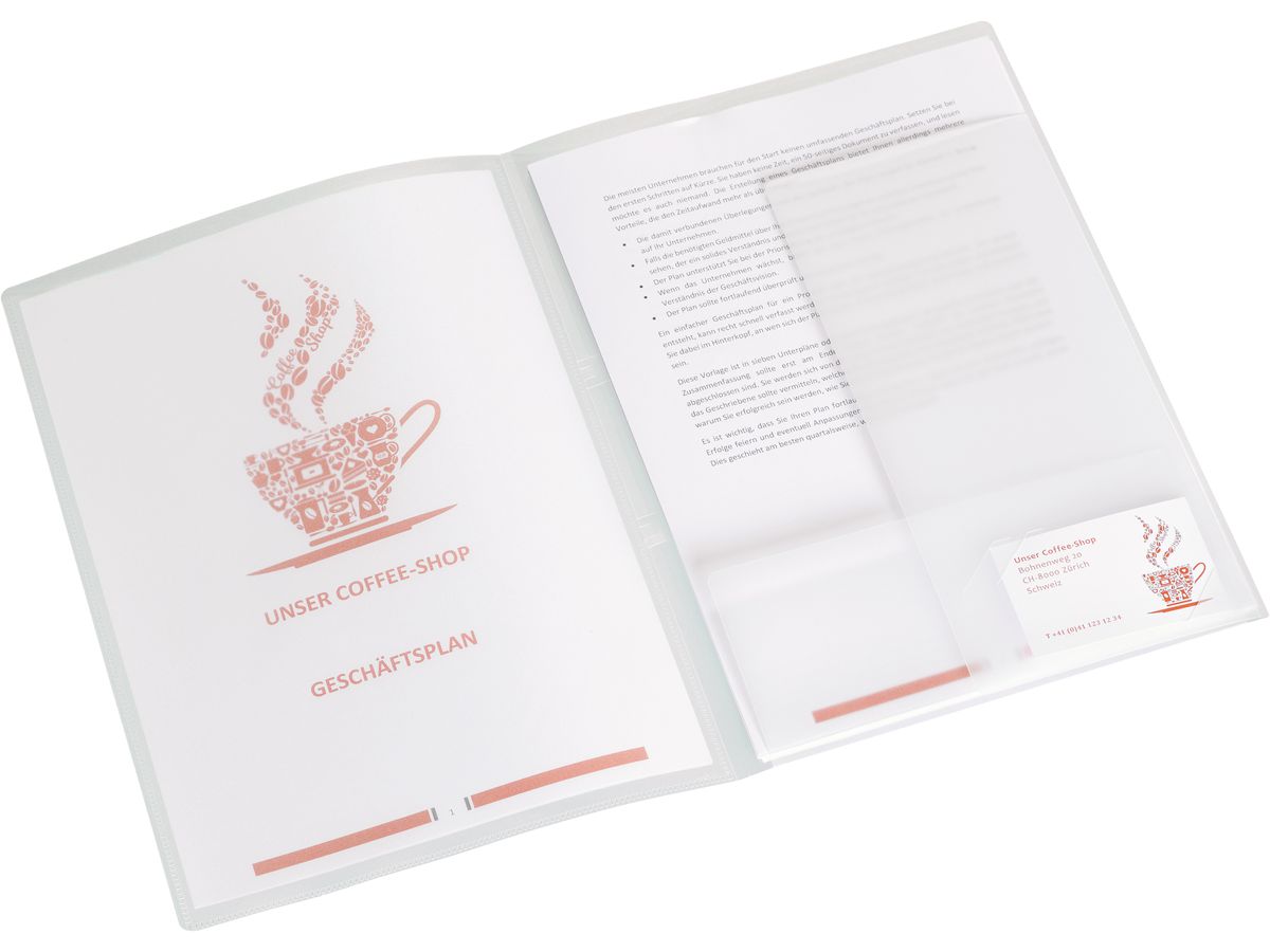 KOLMA Cartella presentaz. Vario A4 10.010.00 trasparente, tasca frontale (7611967100387)