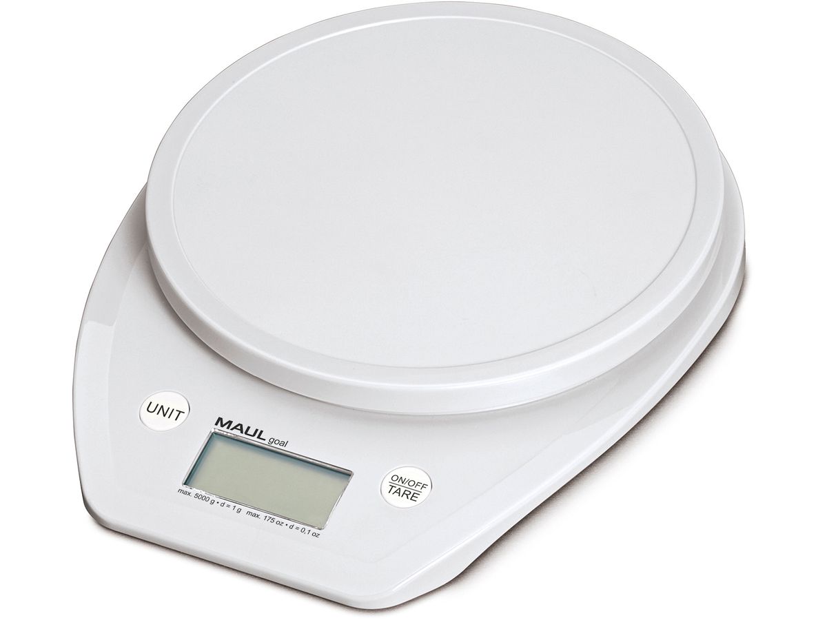 MAUL Briefwaage MAULgoal 22.70 mit Batterie, 5000g, weiss (4002390065764)