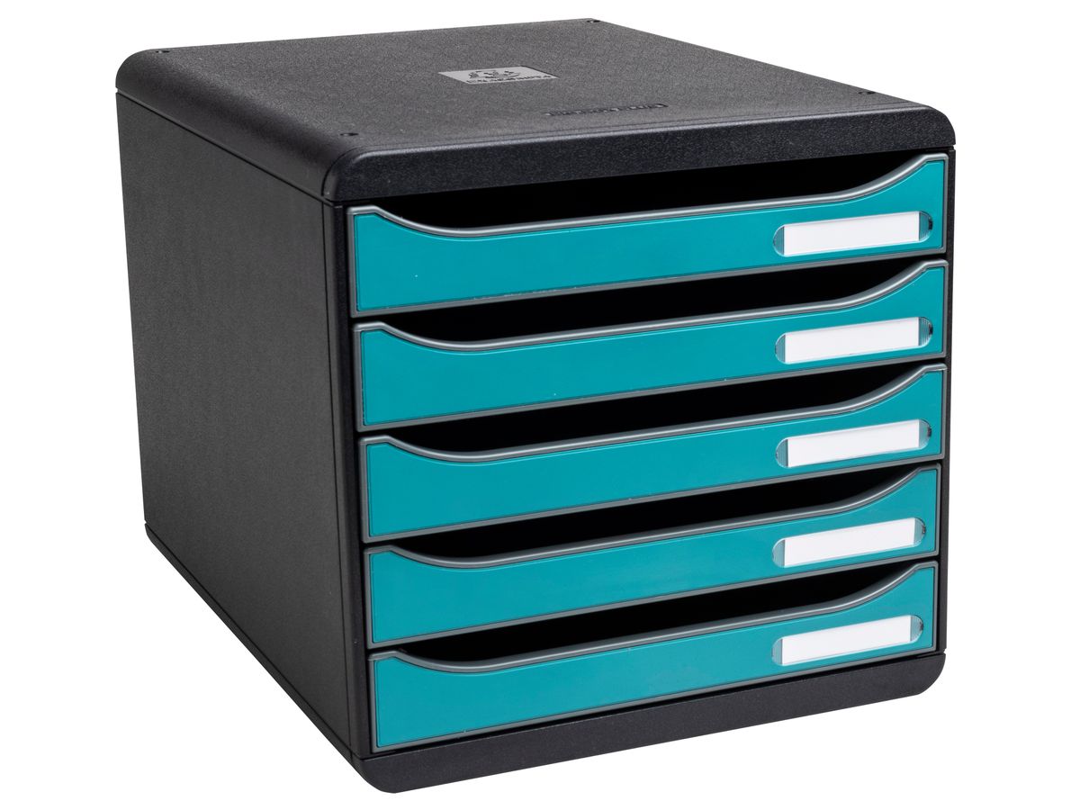 EXACOMPTA Schubladenbox SKANDI A4+ 30934D Big Box, 5 Schubl., blau (9002493309340)