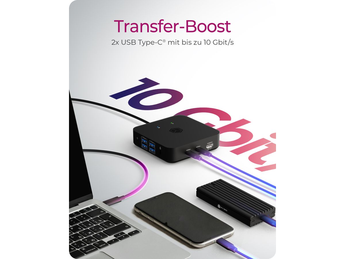 ICY BOX Mobile Dockingstation 12in1 IB-DK4090-C 3xHDMI,2x USB-C 3.2G2,4x USB-A (4250078174318)