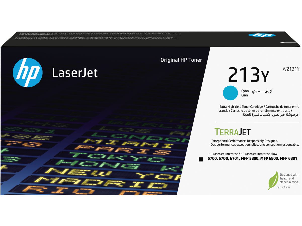 HP modulo di toner 213Y cyan W2131Y CLJ Ent.5700/MFP5800 12'000 p. (0196337061477)