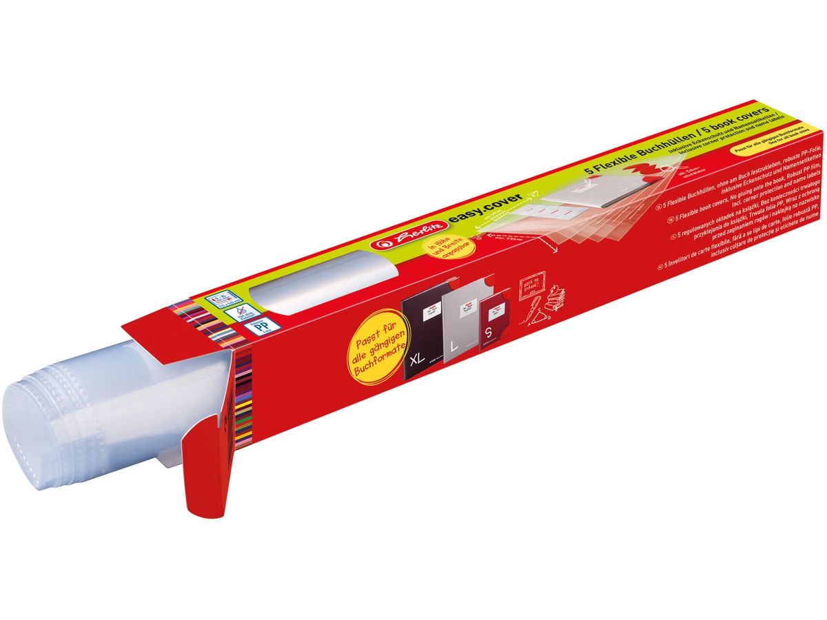 HERLITZ Buchhülle easy cover 50014743 5 Stück Flexibel (4008110561219)