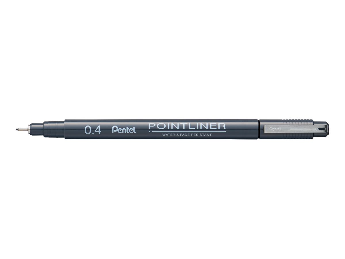 PENTEL Fineliner Pigment 0.4 mm S20P-4A POINTLINER, schwarz (0884851060150)