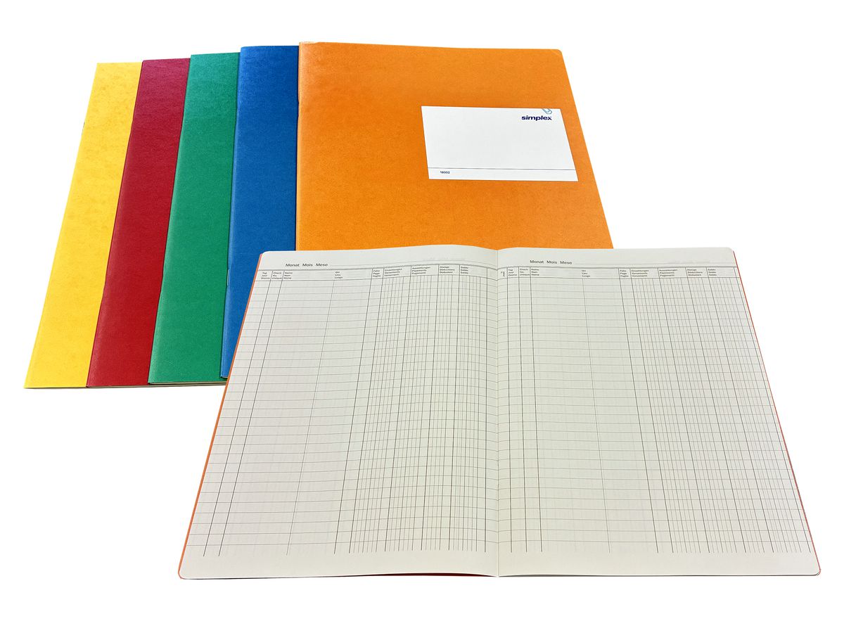 SIMPLEX Postcheckbuch D/F/I A4 18002 ass. 24 Blatt (7611468180024)