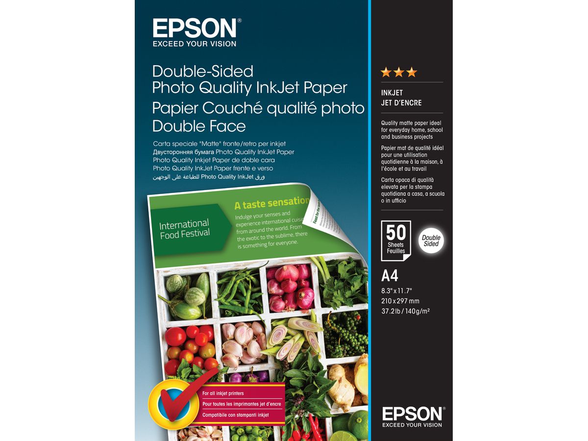 EPSON Photo Quality Paper 140g A4 S400059 InkJet, double-sided 50 fogli (8715946645575)