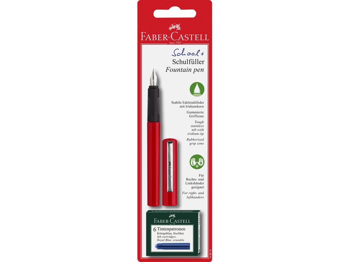 FABER-CASTELL Schulfüller 149812 rot (4005401498124)