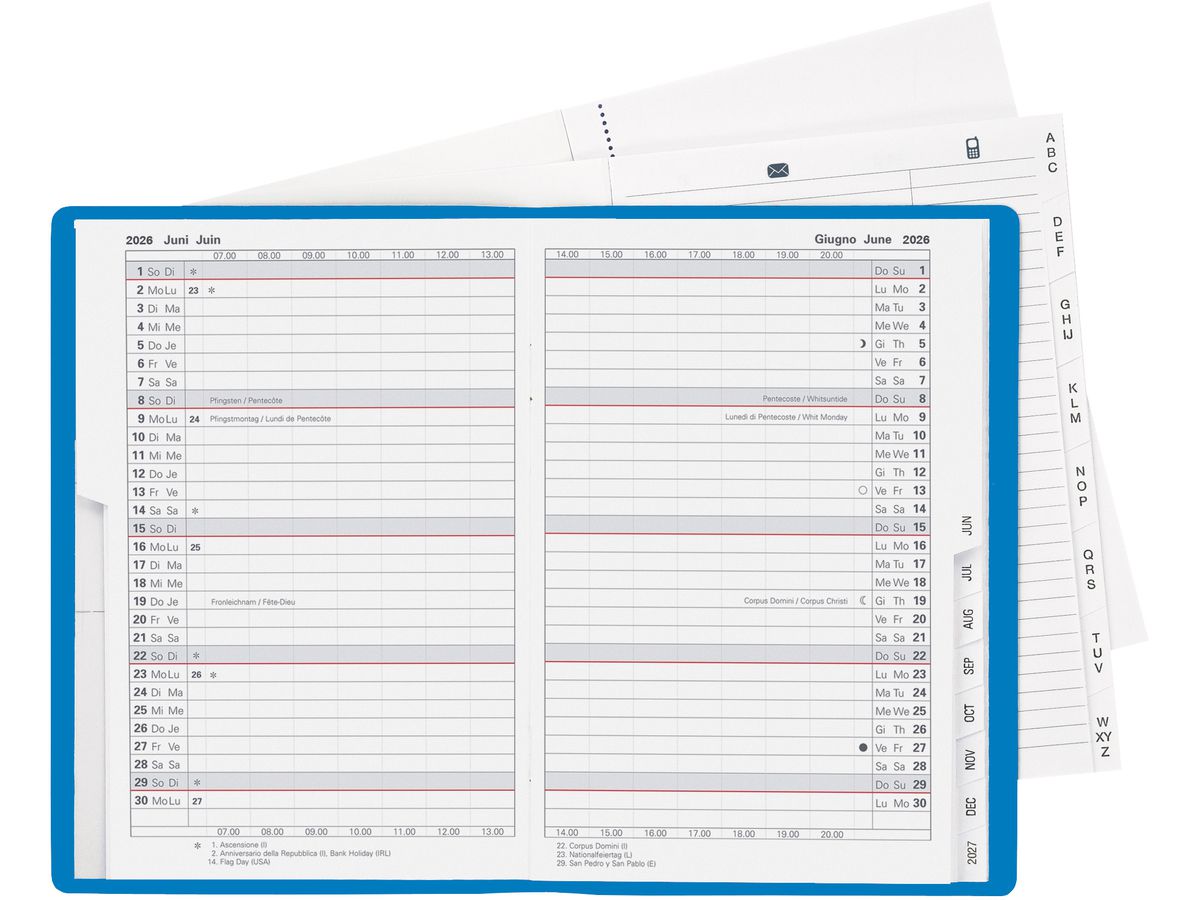 BIELLA Planer Istanbul 2026 855612050026U 1M/2S blau ML 10.6x15.3cm (7611365527014)