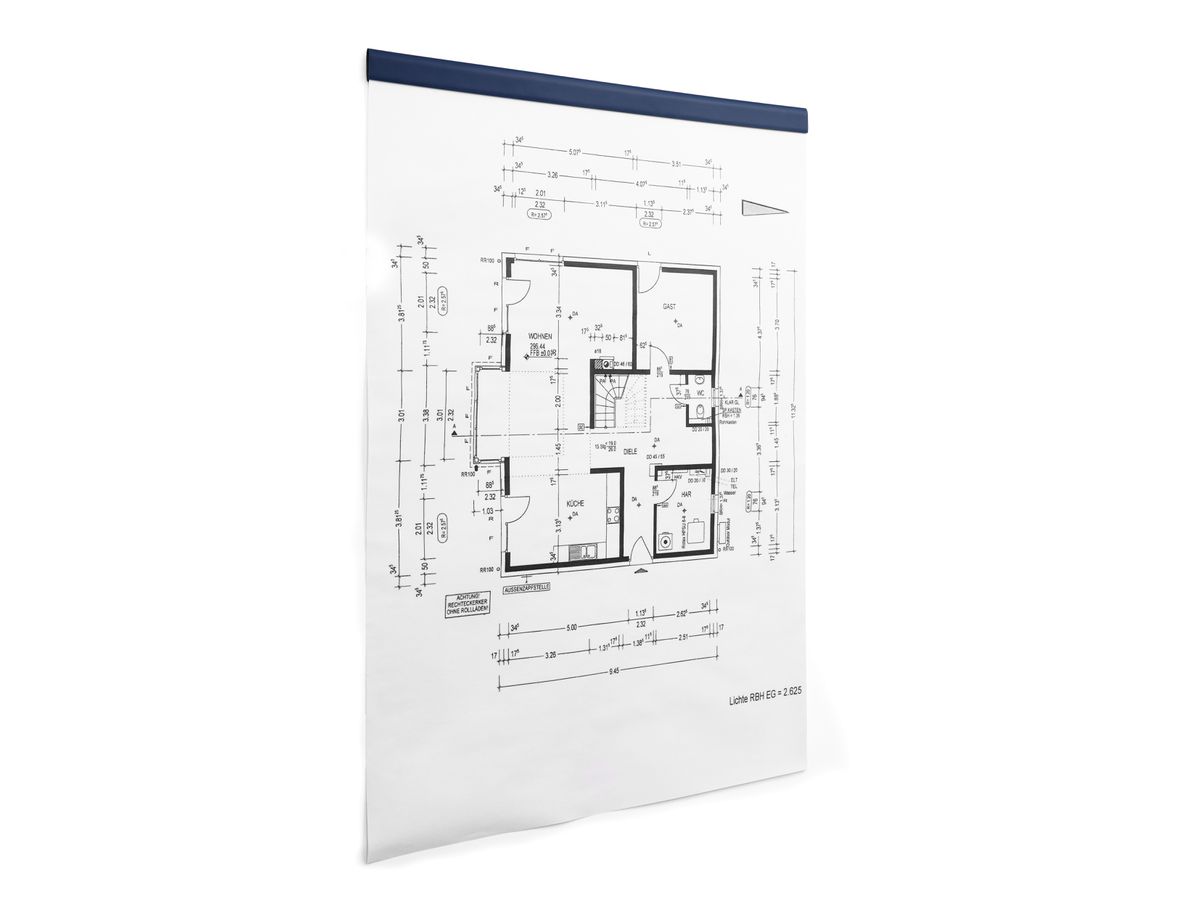 DURABLE DURAFIX Rail 297mm 470707 bleu foncé 5 pcs. (4005546992044)