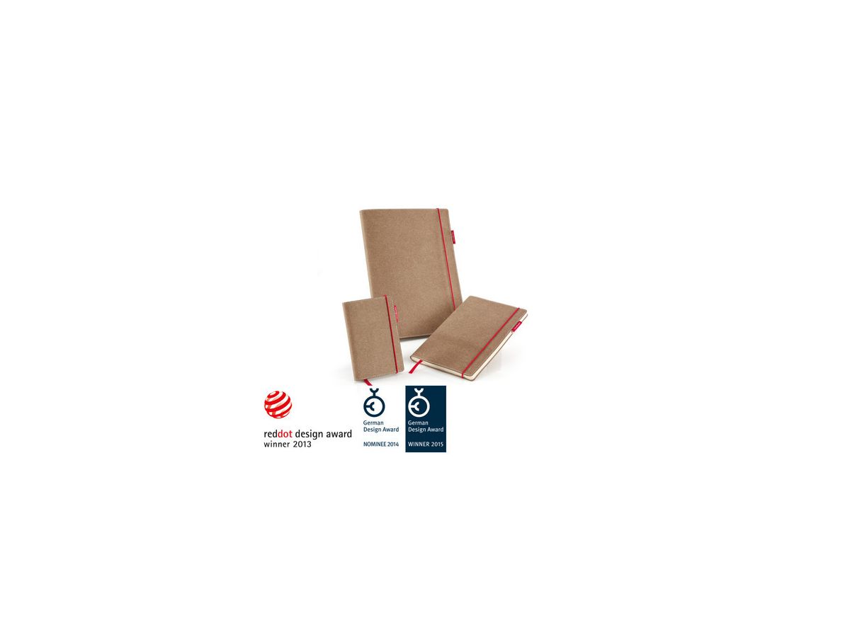 TRANSOTYPE senseBook RED RUBBER A5 75020501 ligné, M, 135 feuilles beige (8716329071363)