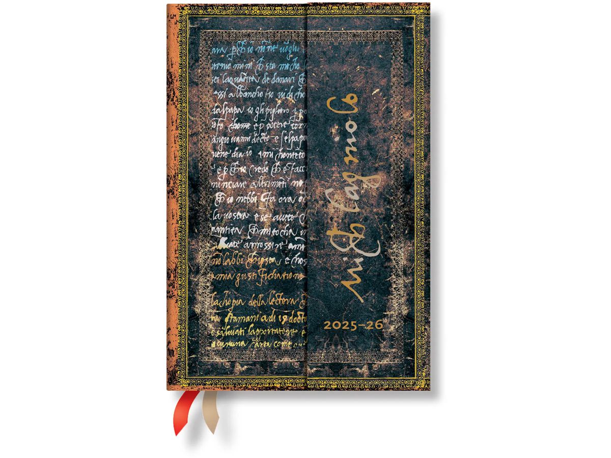 PAPERBLANKS Agenda Michelangelo Mini 25/26 DD0530-9 1S/2P 18M TE HOR HC 9.5x14cm (9780349705309)