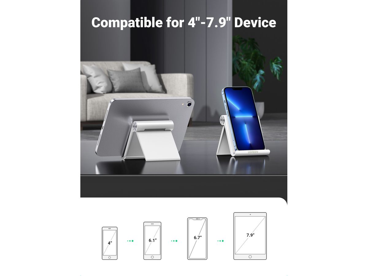 UGREEN Multi-Angle Phone Stand 30285 White (6957303832859)