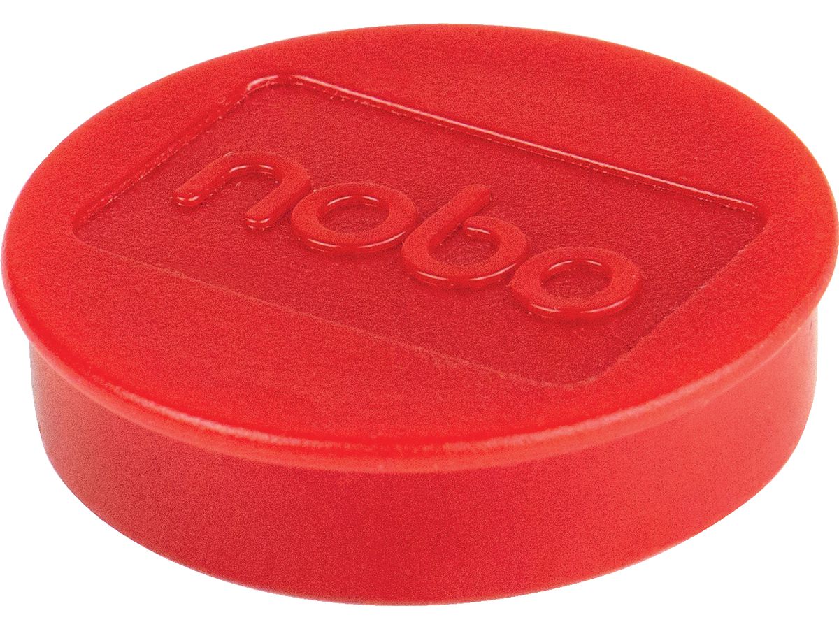 NOBO Aimant ronde 38mm 1915307 rouge 10 pcs. (5028252611299)