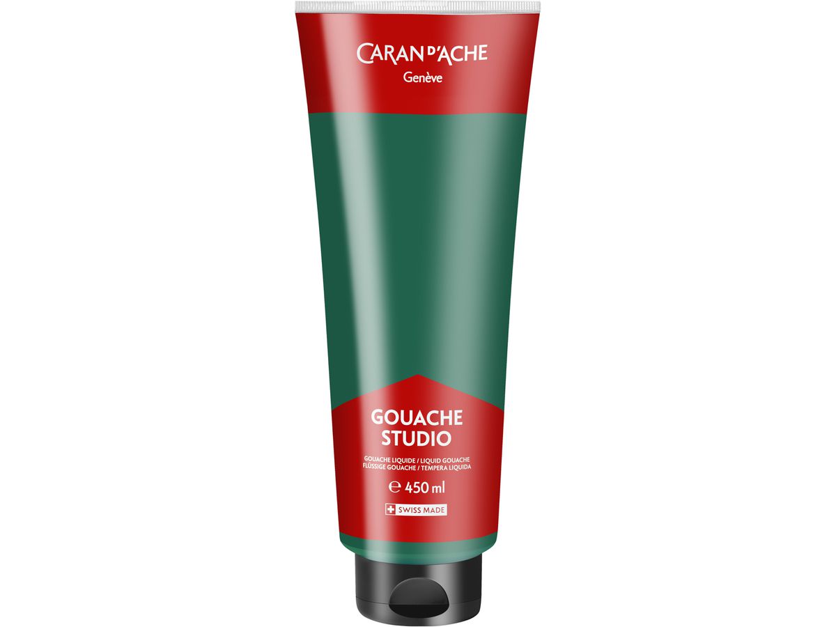CARAN D'ACHE Deckfarbe Gouache 450ml 2340.210 smaragdgrün, Studio (7630002358286)