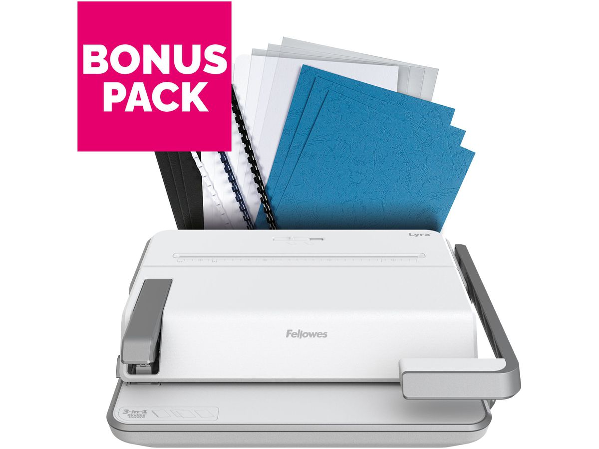 FELLOWES Bindegerät Lyra 5603102 3-in-1 Starter KIT (7612532058065)