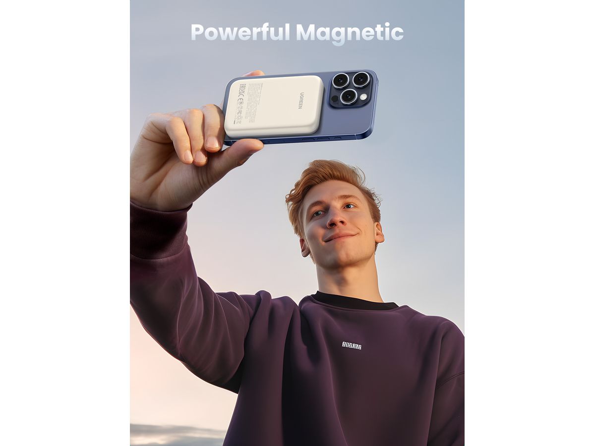 UGREEN Magnetic Power Bank 10000mAh 25208 20W,Wireless , Beige (6941876222087)