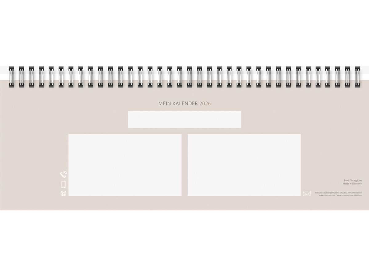 RIDOIDE Pultkalender Design Line 2026 7036311016.26 1W/2S Universe DE 29.7x10.5cm (4003273791381)