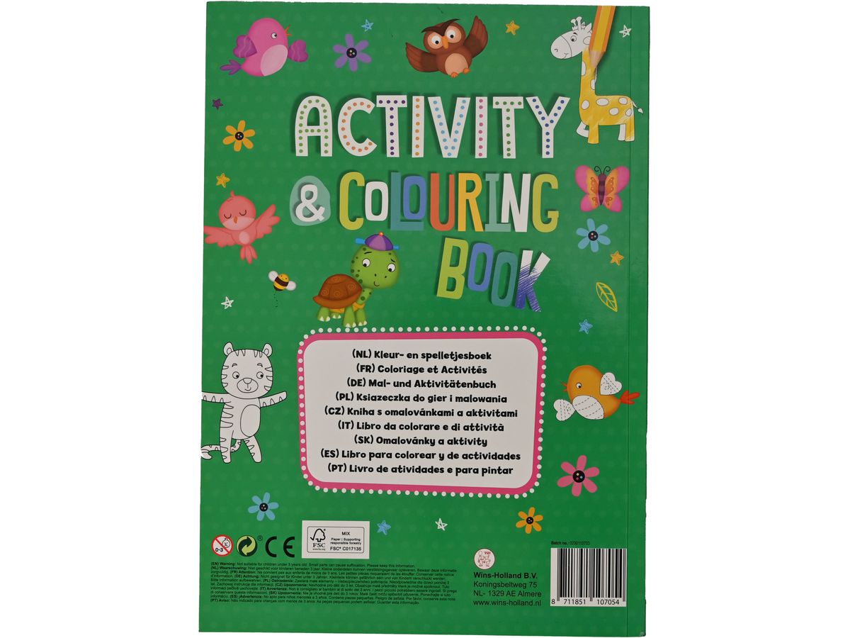 ROOST Livre activités et coloriage B1070 2 feuilles autocollants (8711851107030)