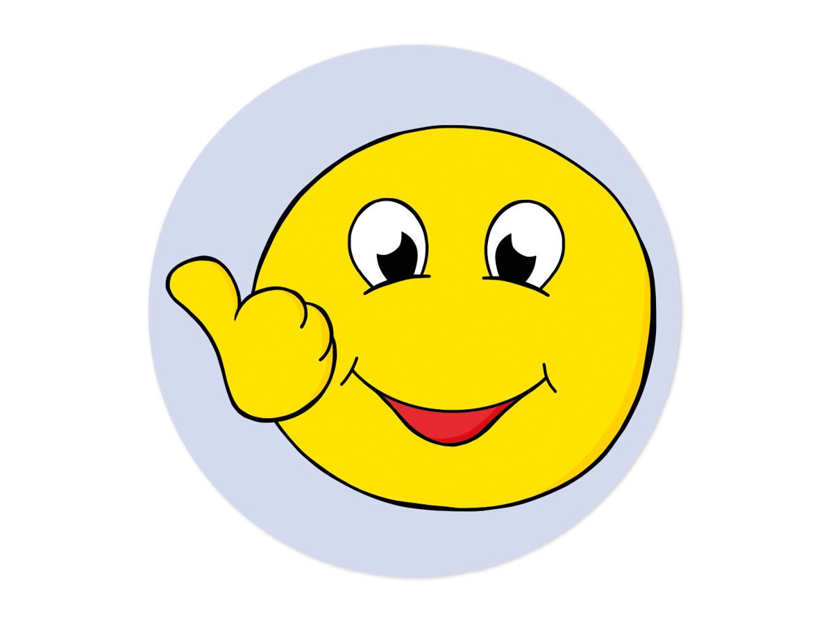 TIMETEX Belobigungs-Aufkleber 62215 Gesicht Daumen hoch 500 Stück (4055218622151)