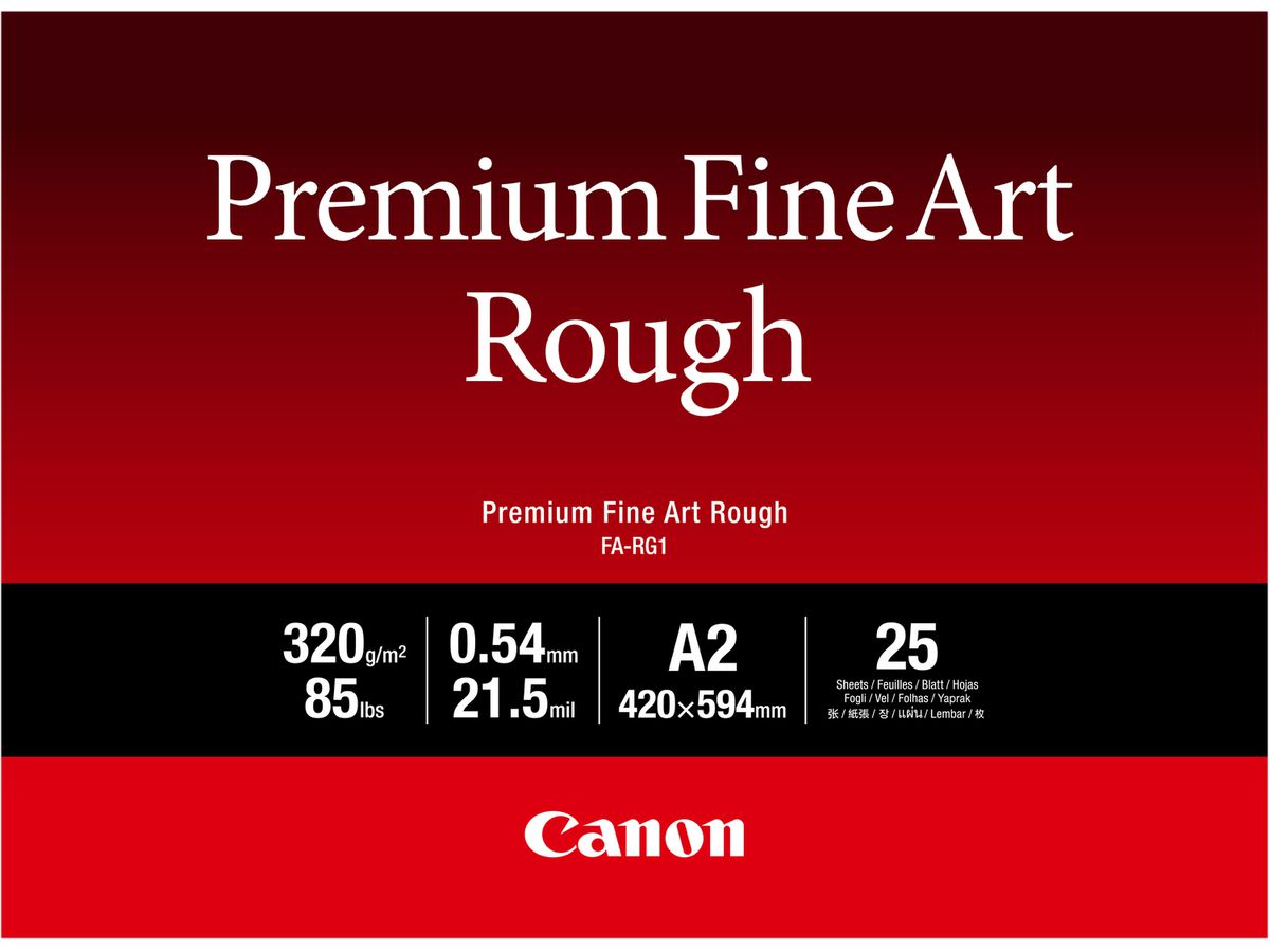 CANON Premium Paper 320g A2 FARG1A2 Fine Art Rough 25 feuilles (4549292170412)