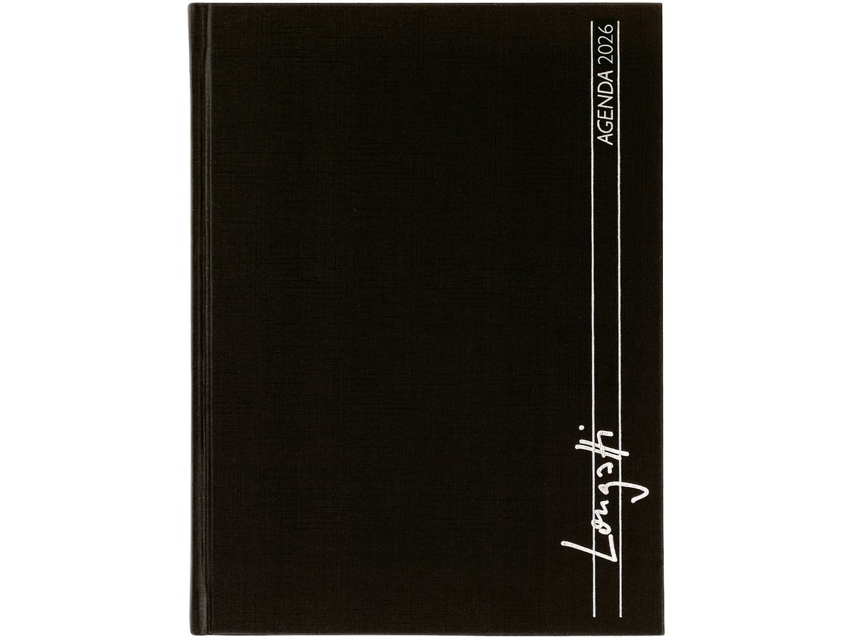 BIELLA Geschäftsagenda Longatti 2026 812720020026U 1W/2S schwarz ML 15x20cm (7611365524730)