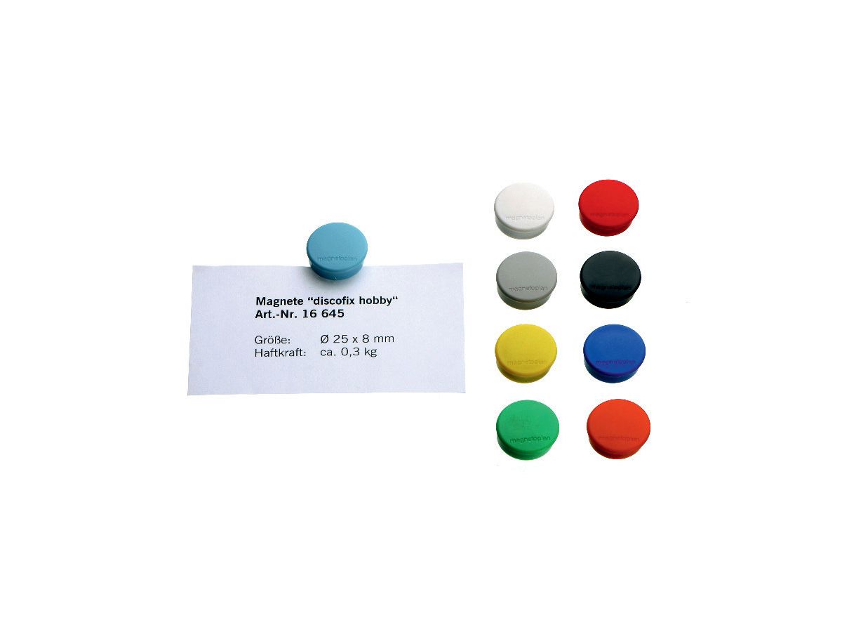 MAGNETOPLAN Haltemagnete Hobby 16645614 dunkelblau, Blister 6 Stk. (4013695020792)