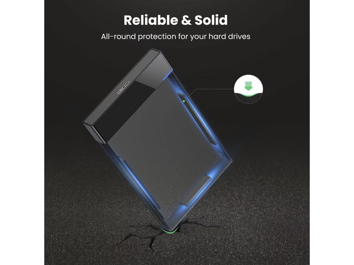 UGREEN Hard Drive Box 30848 2.5 Inch, 5Gbp, USB 3.0 SATA (6957303838486)