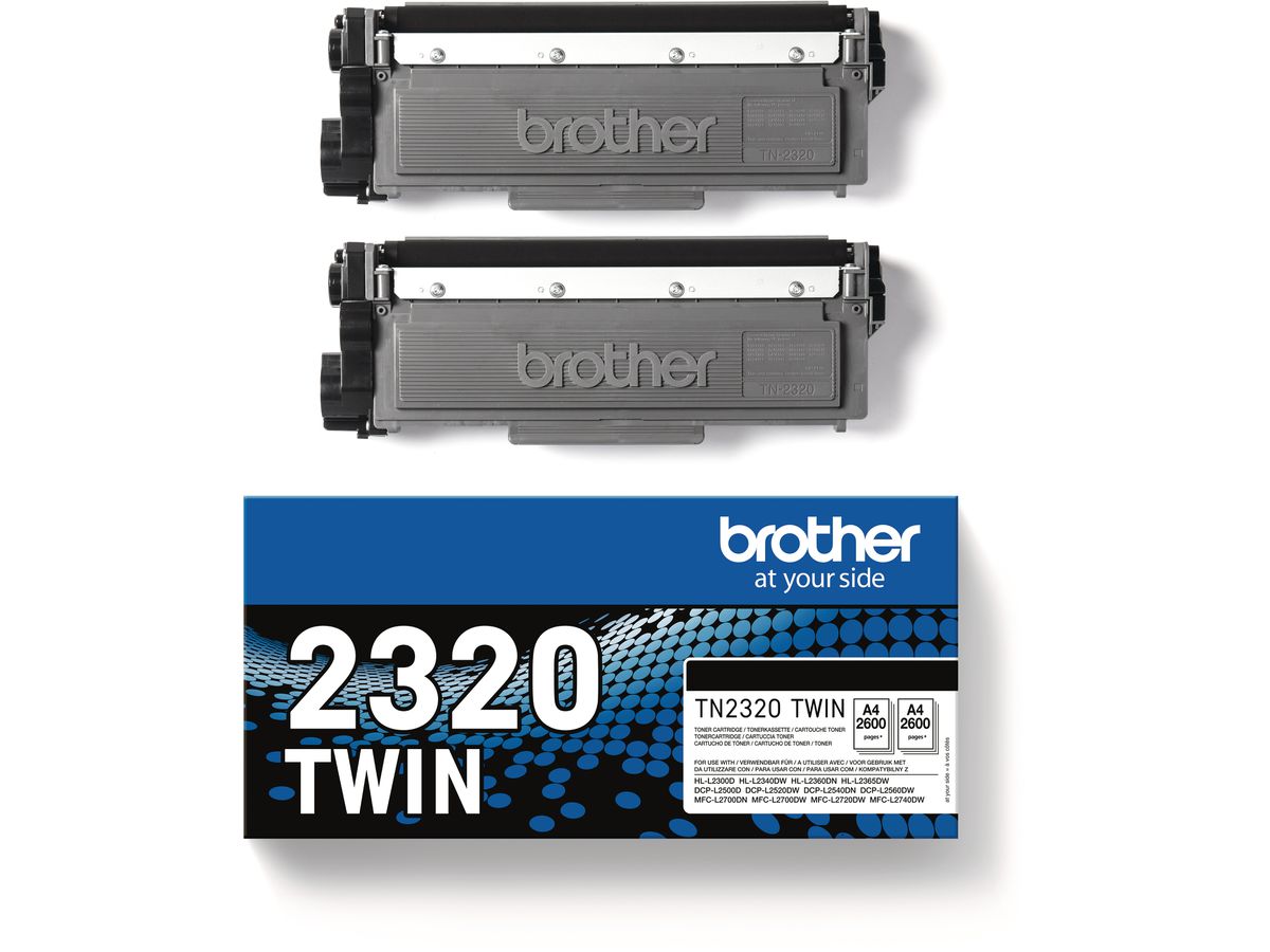 BROTHER Toner Twin Pack black TN-2320TWIN HL-L2340/L2360 2x2600 pages (4977766812740)