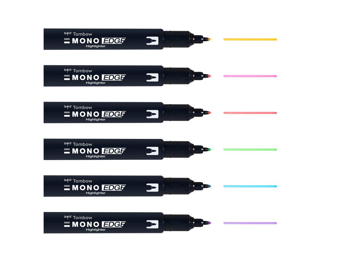 TOMBOW Mono edge Textmarker WA-TC-6P 6 Farben (4003198120075)
