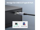 UGREEN Printer Cab. USB-C-USB-B 2.0 80808 3m,Black,BB (6957303888085)