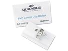DURABLE Namensschild m. Kombiklemme 812119 transp.,acryl,40x75mm 25 Stk. (4005546810218)