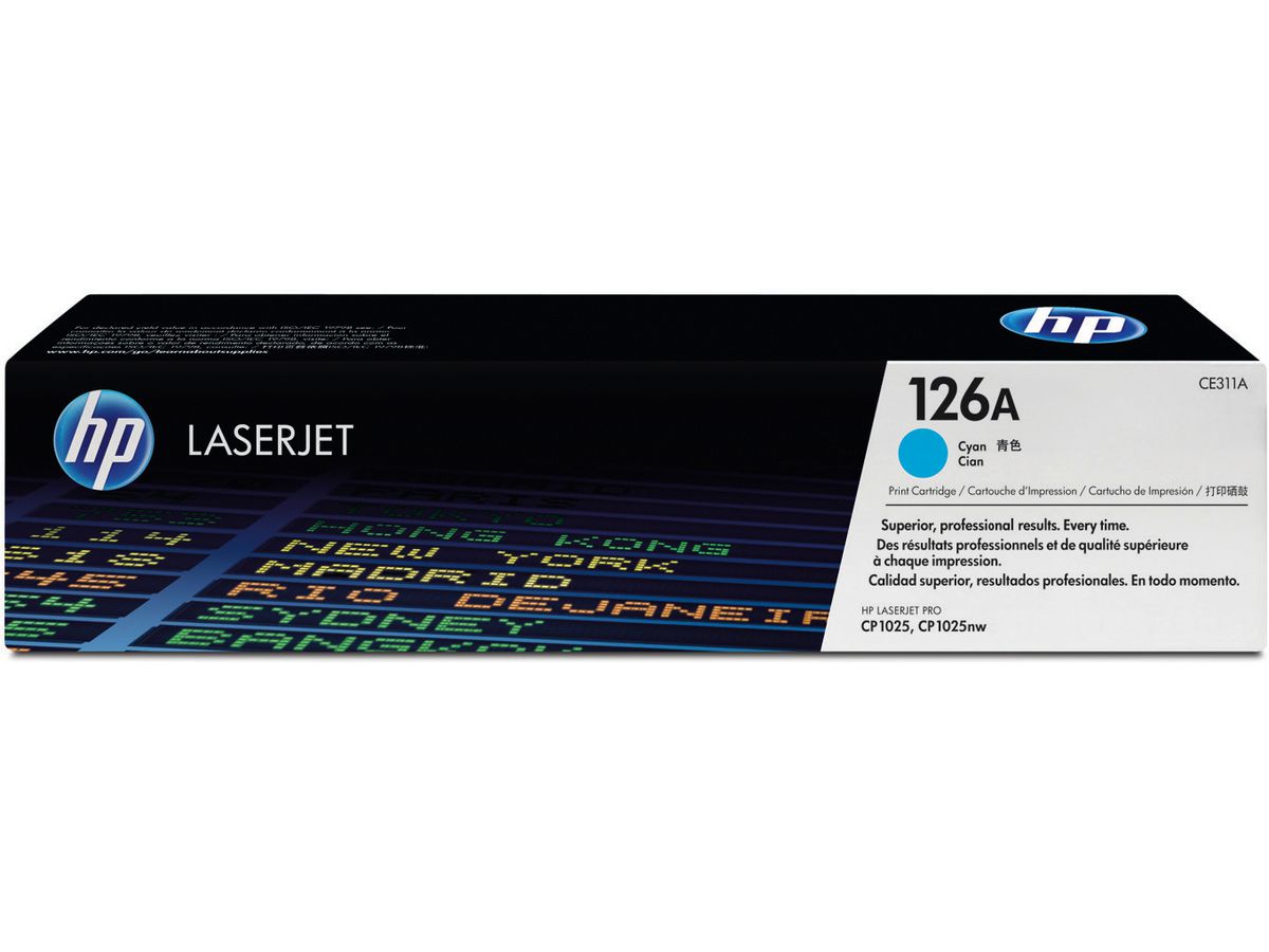 HP Toner-Modul 126A cyan CE311A Color LJ Pro CP1025 1000 S. (0884962161135)