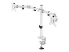 DELTACO Dual monitor desk arm GAM-040-W 13-32 inch screens White (7333048056542)
