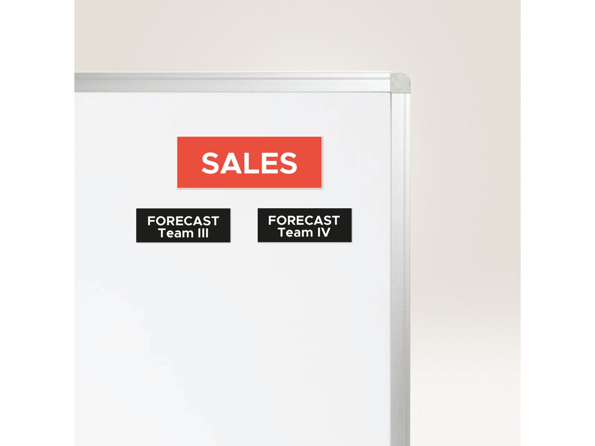 AVERY ZWECKFORM Magnet-Schilder 50x140mm OJ8875-5 weiss 40 Stück/5 Blatt (4004182234389)