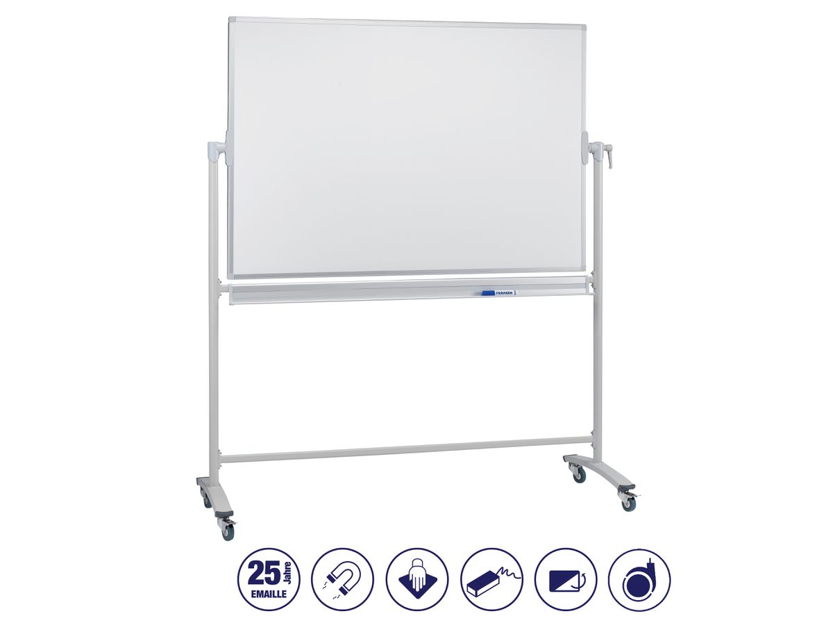 FRANKEN Stativdrehtafel 200x100cm ST203 grau emailliert (4016946190275)