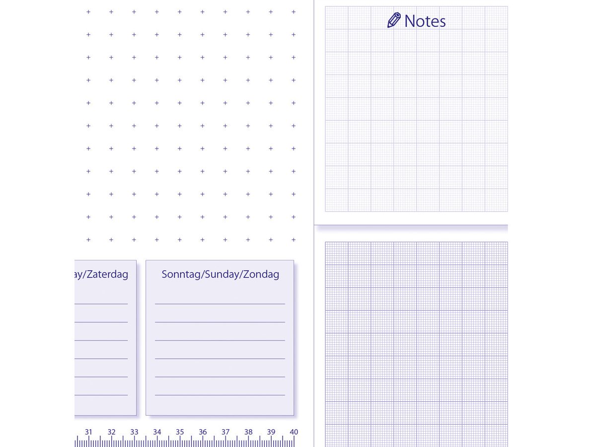 SIGEL Schreibunt. Lilac 3J.59.5x41cm HO355 weiss, D/E/NL, MO-SO 30Bl. (4004360956270)