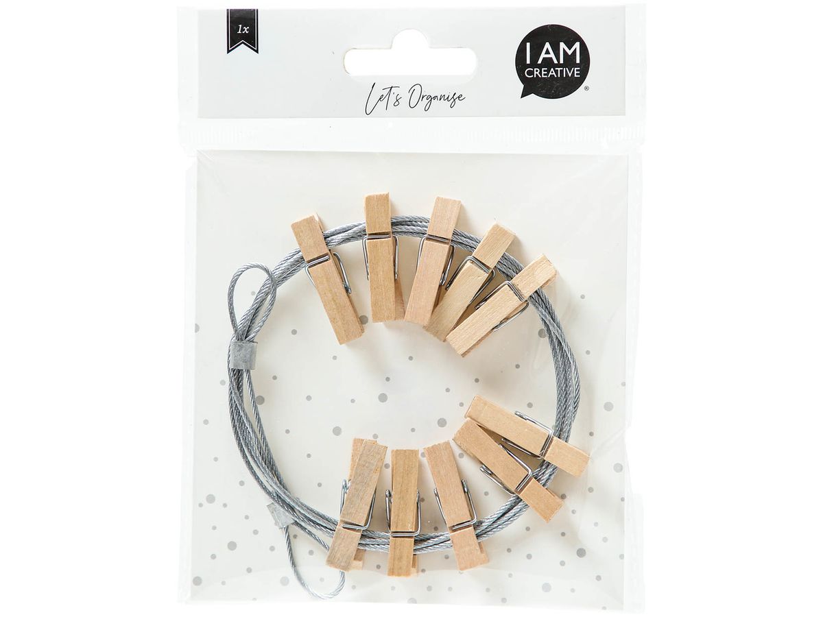 I AM CREATIVE Corde à photo incl. 10xpinces 4035.67 140cm (7611983215638)