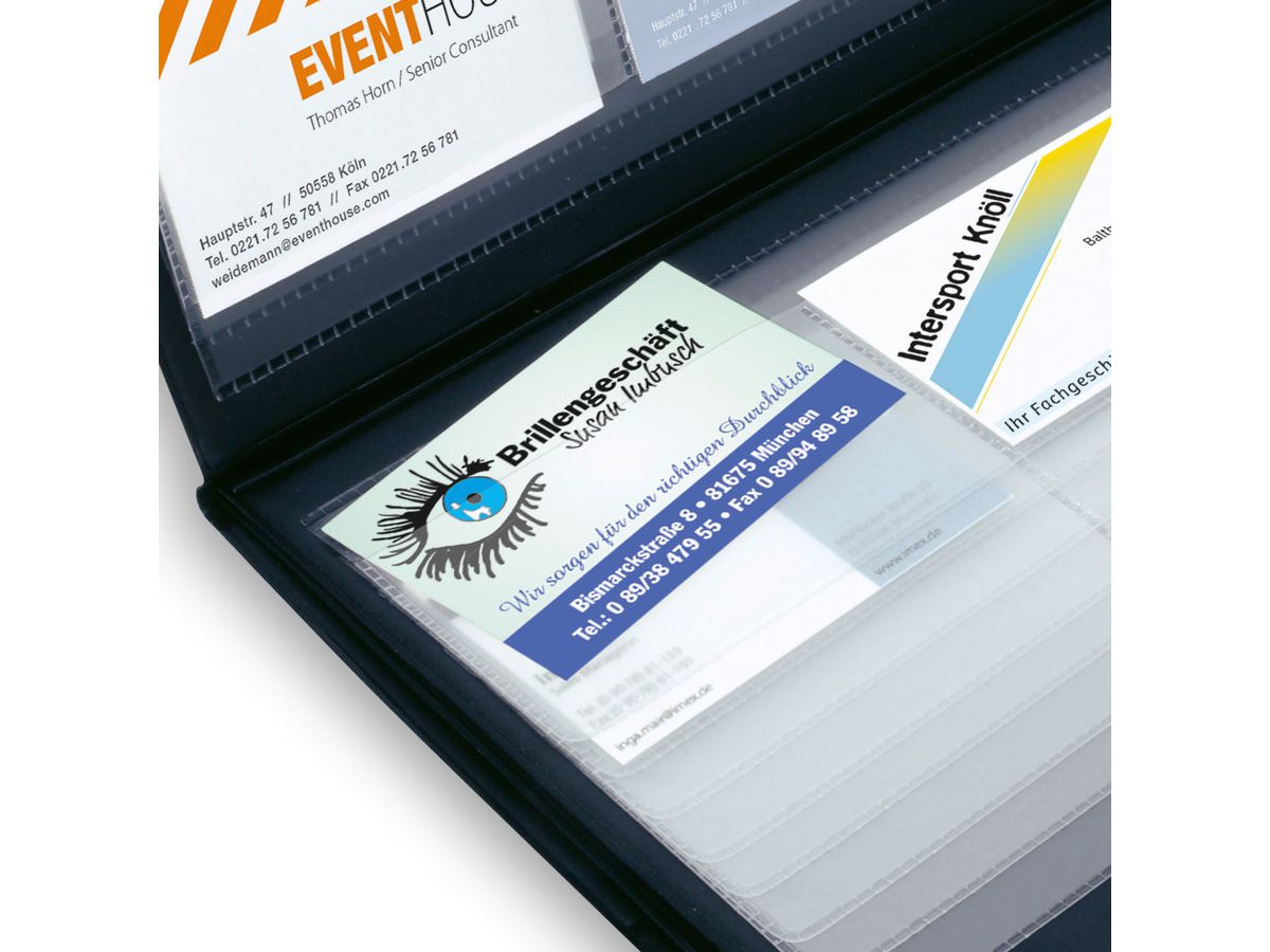 SIGEL Visitenkarten-Mappe 300x180mm VZ175 schwarz für 288 Karten (4004360980879)