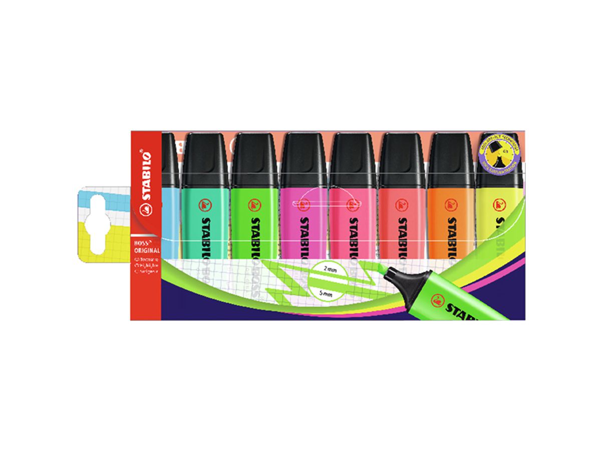 STABILO Boss Surligneur Original 70/8 8 couleurs ass. (4006381215718)