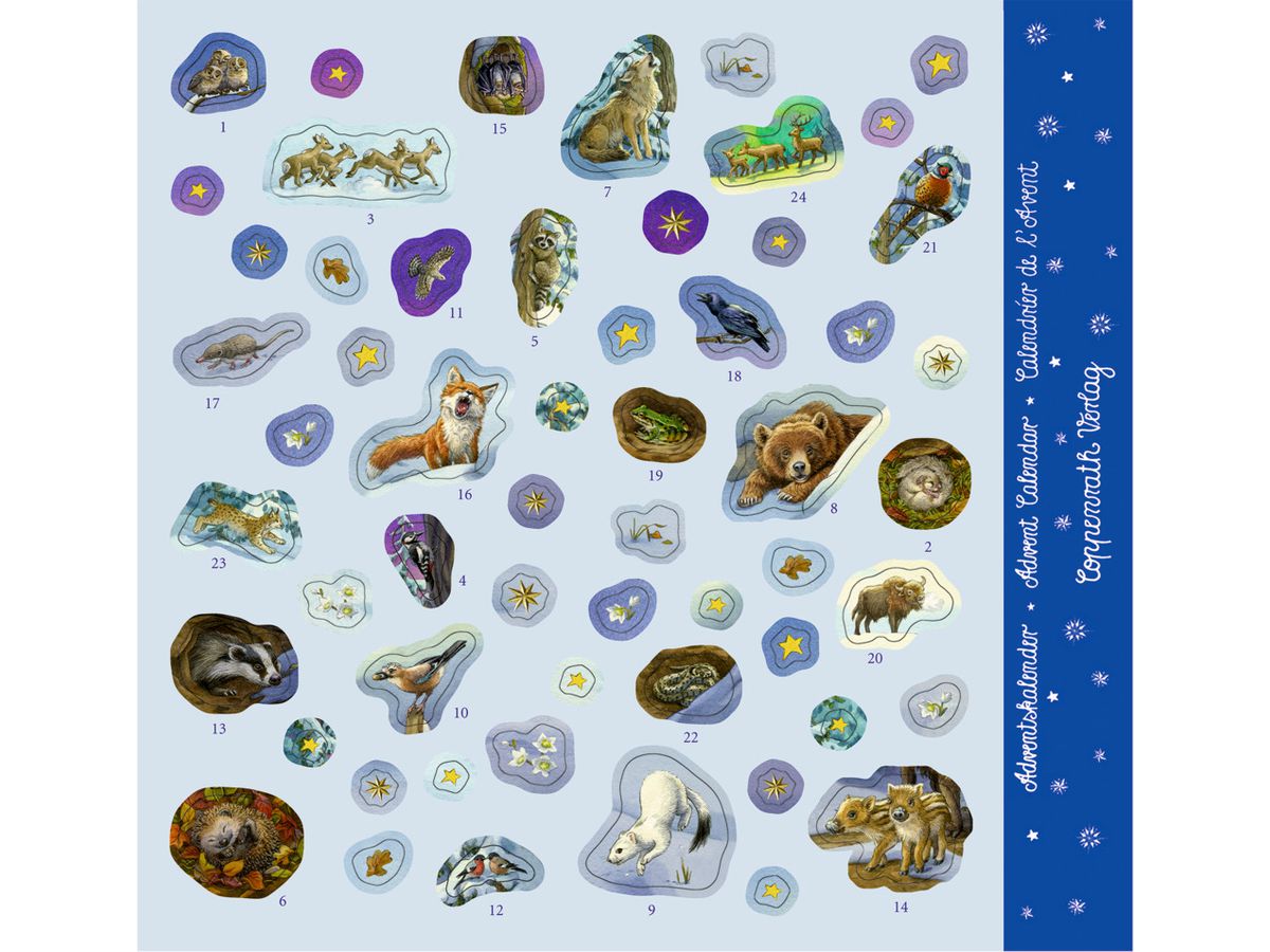 COPPENRATH Stickers calendrier de l'aven 95253 Animaux dans la forêt d'hiver (4050003952536)