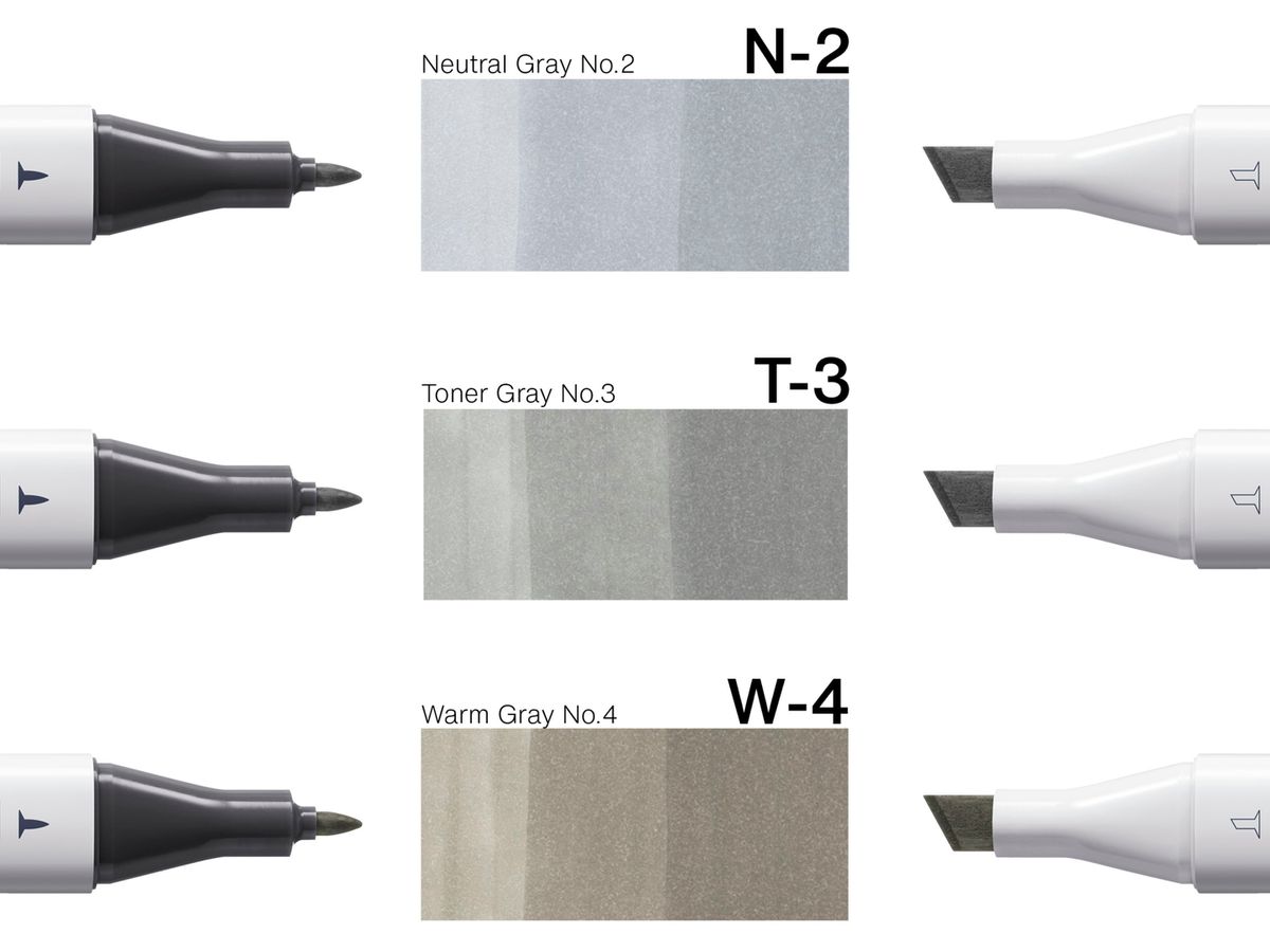 COPIC Marker Classic Designer 200750313 Concrete tints 3 pièces (4013695268804)